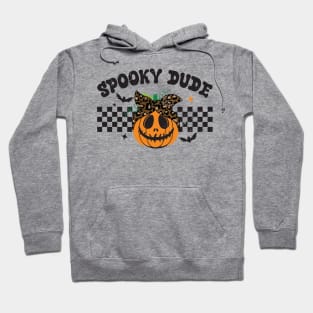 Vintage Spooky Dude Halloween Pumpkin Hoodie